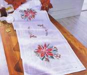 Click for more details of Poinsettia Table Runner (embroidery) by Deco-Line