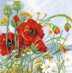 Click for more details of Poppies and Daisies (cross stitch) by Lanarte