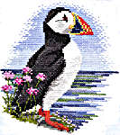 Click for more details of Puffin (cross stitch) by Rose Swalwell