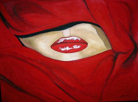 Click for more details of Red Lips (watercolour on paper) by Abhilasha Singh