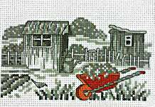 Click for more details of Red Wheelbarrow (cross stitch) by Permin of Copenhagen