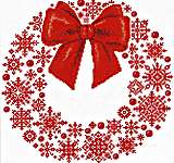 Click for more details of Redwork Snowflake Wreath (cross stitch) by Imaginating