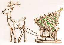 Click for more details of Reindeer with Gifts (stamps) by Deep Red