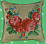 Click for more details of Rose Cushion Front (cross stitch) by Eva Rosenstand