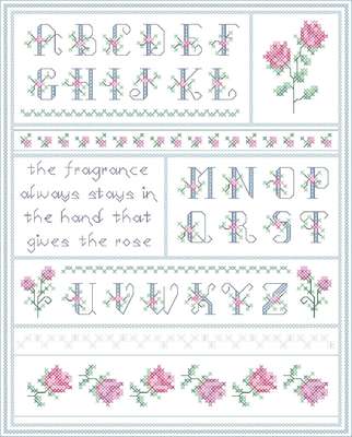 Click for more details of Roses Alphabet (cross stitch) by Designs by Cathy