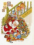 Click for more details of Santa Claus and Presents (cross stitch) by Eva Rosenstand