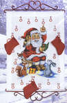 Click for more details of Santa with Woodland Animals Advent (cross stitch) by Permin of Copenhagen