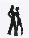 Click for more details of Silhouette of Dancing Couple 2 (cross stitch) by Lanarte