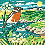 Click for more details of Silken Scenes - Stonechat (long-stitch) by Bothy Threads