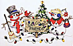 Click for more details of Snowman Welcome (cross stitch) by Stoney Creek