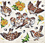 Click for more details of Sparrows (cross stitch) by Letistitch
