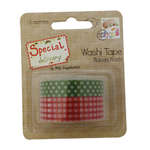 Click for more details of Special Delivery Washi Tape - Red Gingham/Green Polka Dot (adhesives) by Helz Cuppleditch