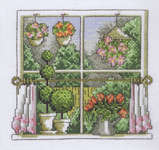 Click for more details of Spring Window (cross stitch) by Permin of Copenhagen