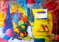 Click for more details of Still LifeStill Life and Lanscape with Geometric Cubism (oil on canvas) by gianbencio