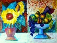 Click for more details of Sun flowers and Still Life (oil on canvas) by gianbencio