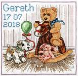 Click for more details of Teddy Birth Sampler (cross stitch) by Anchor