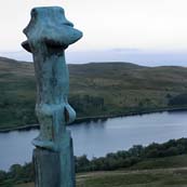Click for more details of The Glenkiln Cross watches over the Reservoir (photograph) by Margaret Elliot