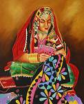 Click for more details of The soul of Rajasthan- the spirit of woman (oil on board) by ragunath