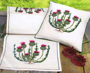 Click for more details of Thistle Cushion (cross stitch) by Eva Rosenstand