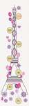 Click for more details of Toise 'Tour Eiffel' (Eiffel Tower Height Chart) (cross stitch) by Princesse