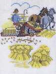 Click for more details of Traditional Farming Bell Pull (cross stitch) by Eva Rosenstand