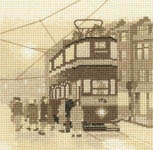 Click for more details of Tram Stop (cross stitch) by Phil Smith