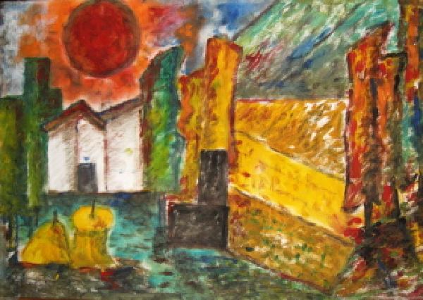 Click for more details of Tuscan Landscape (oil on board) by gianbencio