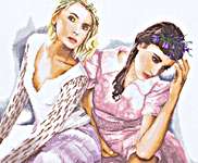 Click for more details of Two Romantic Ladies (cross stitch) by Lanarte