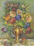 Click for more details of Vase of Flowers (cross stitch) by Eva Rosenstand