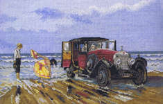Click for more details of Vintage Rolls on the Beach (cross stitch) by Anchor