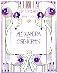 Click for more details of Wedding or Anniversary Sampler in Mackintosh Style (cross stitch) by Rose Swalwell
