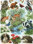Click for more details of Woodland Sampler (cross stitch) by Anchor