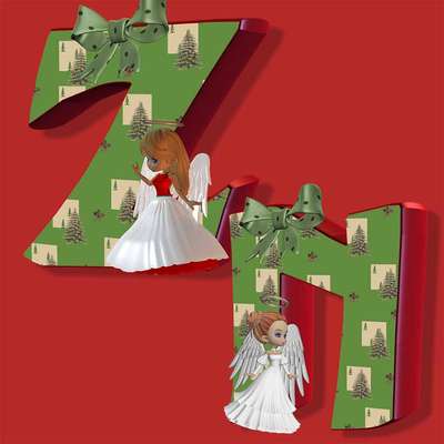 Click for more details of Xmas Fairies Alphabet .n to z (digital downloads) by DawnsDesigns