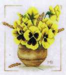 Click for more details of Yellow Violas (cross stitch) by Marjolein Bastin