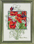 Poppies, daisies and butterflies - click for larger image