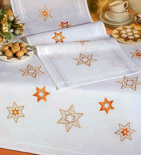 Gold stars table cover