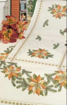 Poinsettia table cover