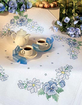 Daisies and Pansies table cover