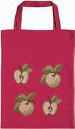 Cross stitch apples cotton tote bag