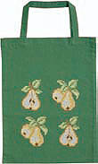 Cross stitch pears cotton tote bag
