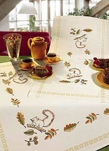 Squirrel table runner