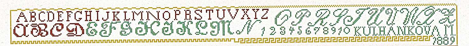 Click/tap for more details of 1889 Alphabets (cross stitch) by Needle Work Press