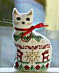 Click for more details of 3D Winter Cat (cross stitch) by Cotton Pixels