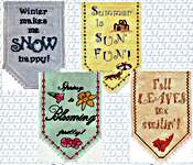 Click for more details of 4 Seasonal Sayings (cross stitch) by X's & Oh's
