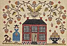 Click/tap for more details of A Gathering of Acorns (cross stitch) by Fox and Rabbit Designs