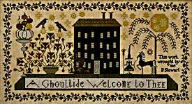 Click for more details of A Ghoultide Welcome (cross stitch) by Plum Street Samplers