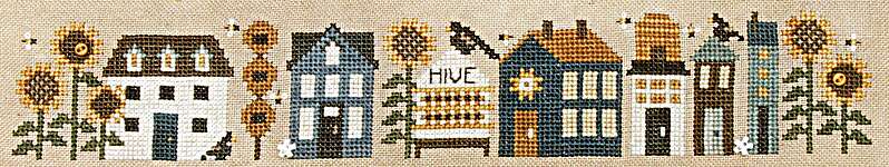 Click for more details of A Honey of a Tiny Town (cross stitch) by Heart in Hand