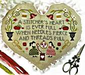 Click for more details of A Stitcher's Heart (cross stitch) by Tiny Modernist