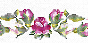 Click for more details of A Table of Roses (cross stitch) by Linen Flowers