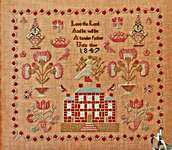 Click/tap for more details of A Tender Father - 1847 (cross stitch) by 1897 Schoolhouse Samplers